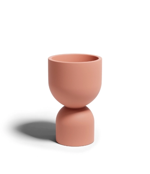 Niska donica ozdobna do salonu kielich brzoskwiniowa